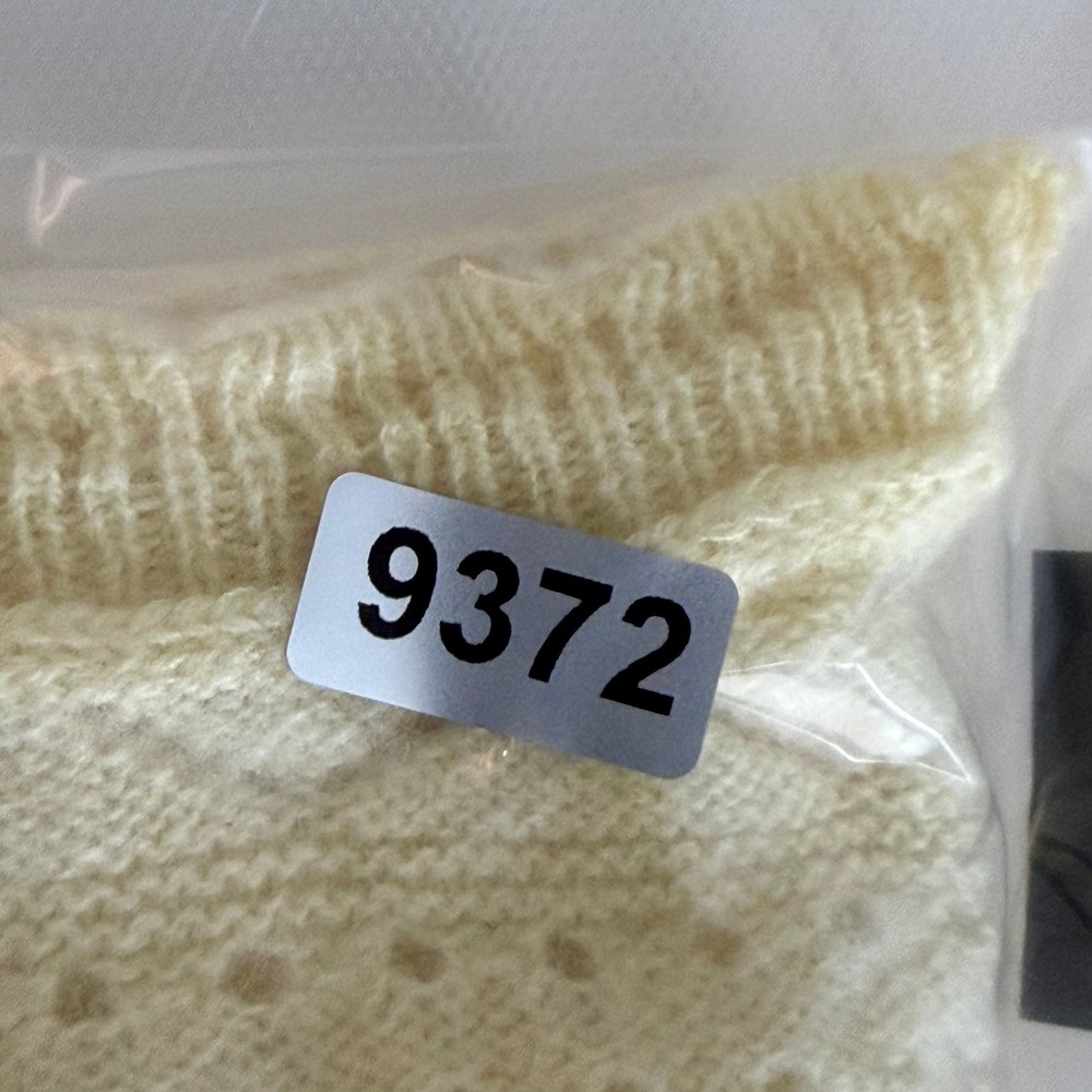 House of Harlow 1960 Yellow 100% Cashmere Pointelle Knit Cropped Cardigan M - Picture 8 of 8